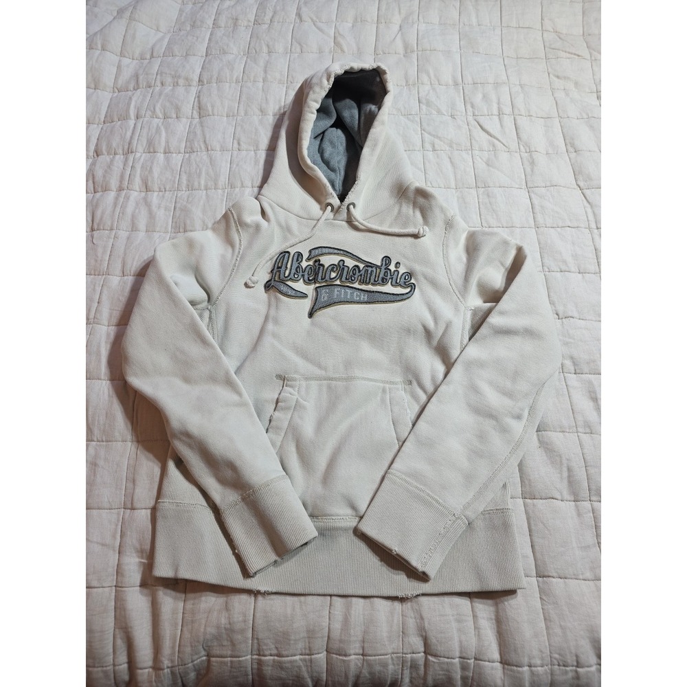 Vintage Y2K Abercrombie & Fitch Distressed Thermal Hood Hoodie Heavyweight Small